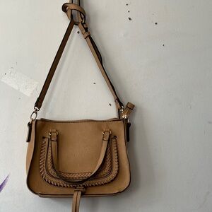 Sole/Society Elegant Tan Shoulder Bag; 10 inch wide & 8.5 inch tall